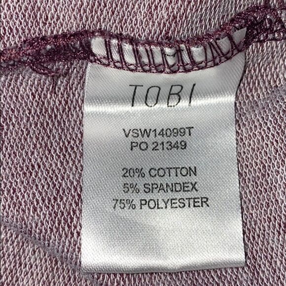 TOBI Fly Like An Eagle Heather Burgundy Sweater-S - Picture 5 of 6